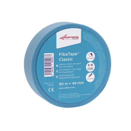 Bande à joint adhésive FibaTape® bleue 90m x 48mm pour plaque de plâtre